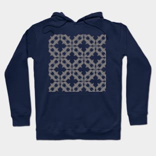 floral cross cut pattern in gray Hoodie